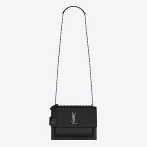 Saint Laurent, SUNSET MEDIUM IN COATED-BARK LEATHER